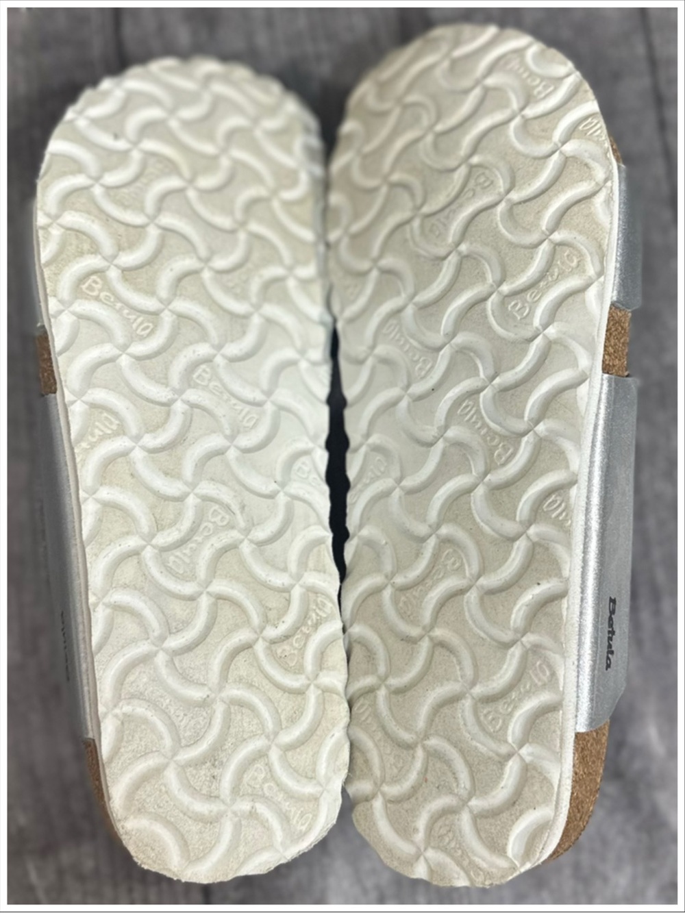 Birkenstock Betula Silver Triple-Buckle Sandals | Size 40/L9 M7 | Item #SS420 - Picture 10 of 12